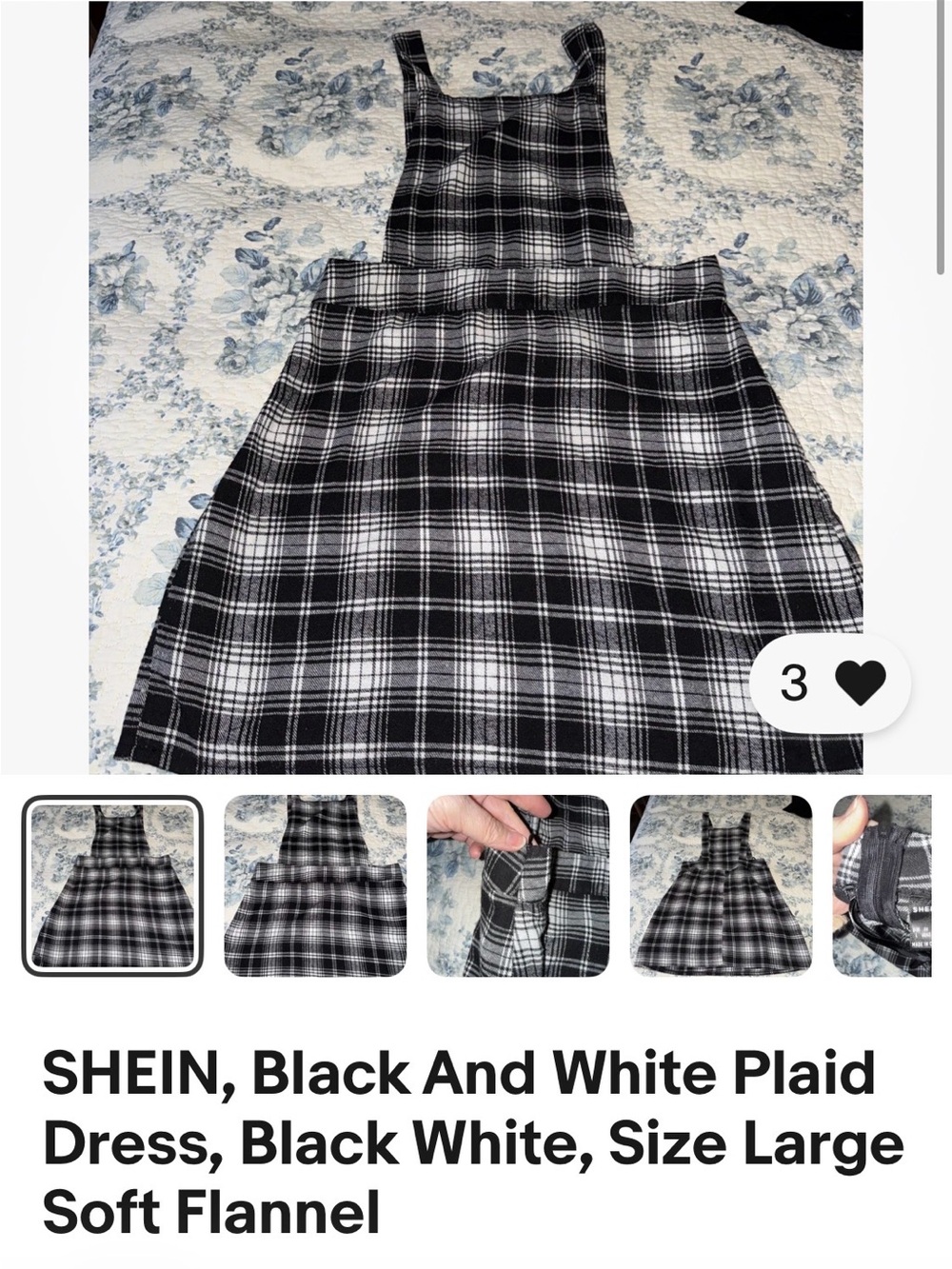 SHEIN Black & White Plaid romper women’s large